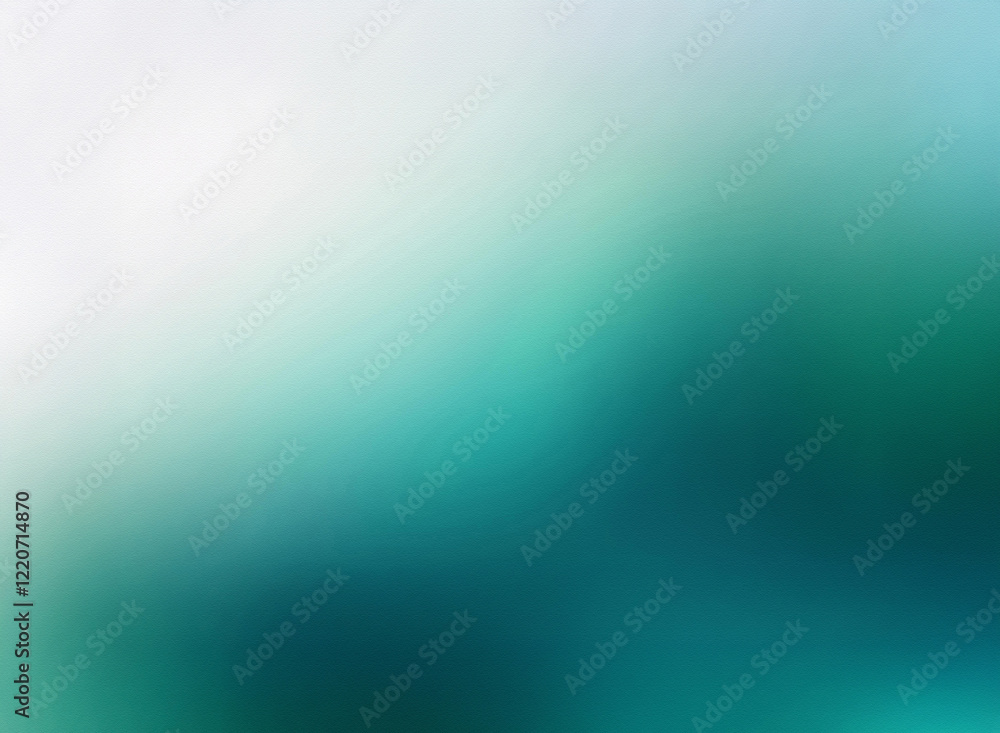 Obraz premium Grainy texture, blurred gradient of teal and white. Soft, dreamy, ethereal feel. Subtle color shifts create a calming atmosphere.
