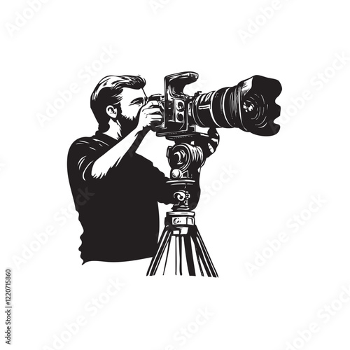 camera movie on tripod