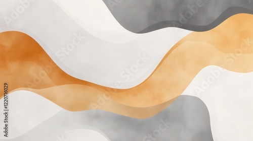 Soft pencil strokes create an elegant gradient with gentle curves in warm and cool tones