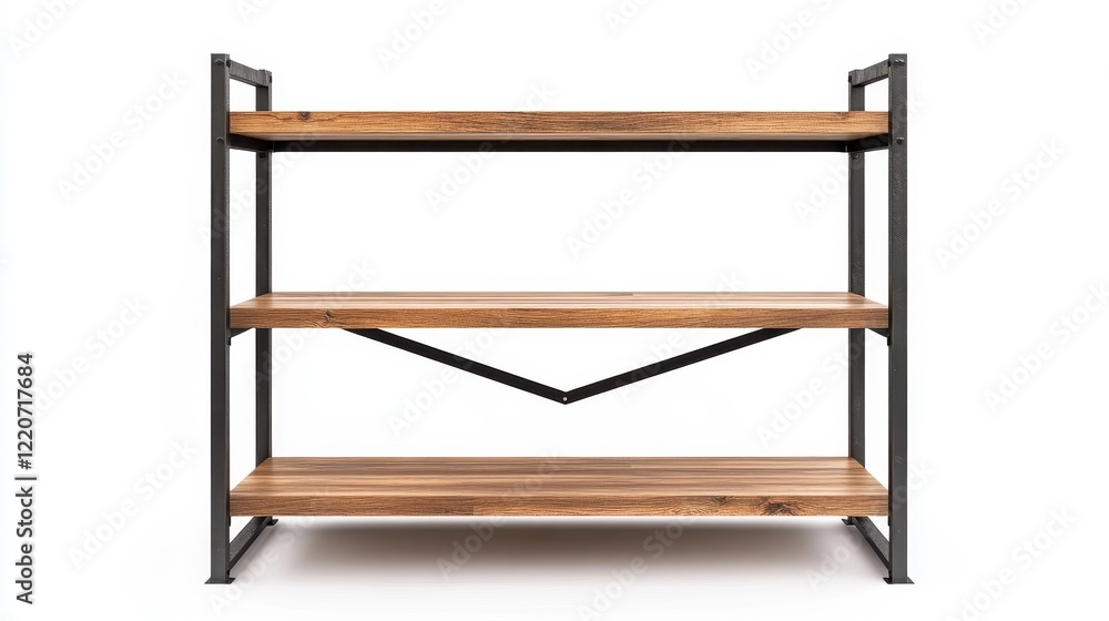 Modern Industrial Style Wooden Shelf Unit Modern Industrial Style Wooden Shelf Unit