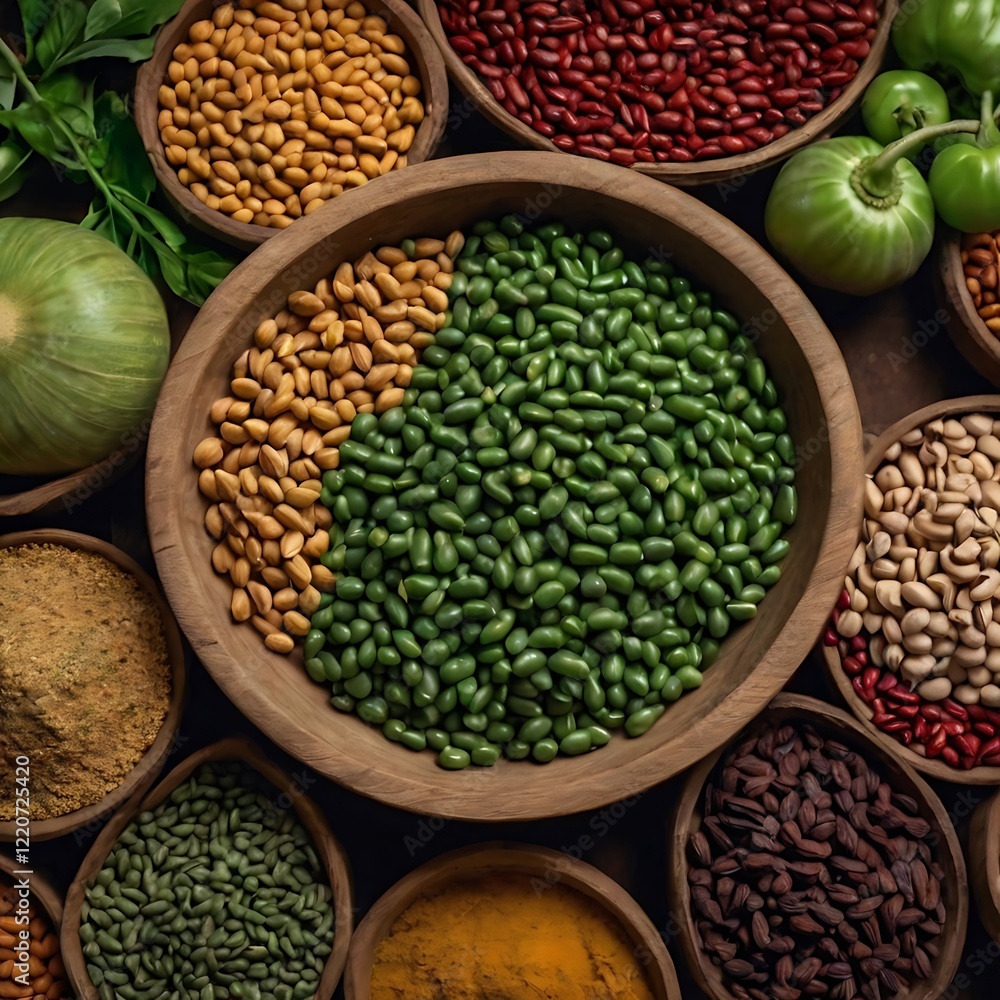 Fototapeta premium variety of spices in a market