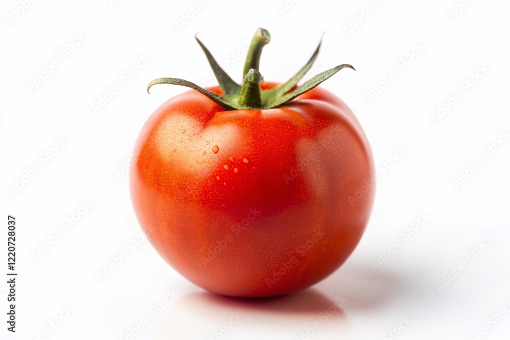 Fresh Red Tomato, Isolated, Tilt-Shift Miniature, White Background Stock Photo Fresh Red Tomato, Isolated, Tilt-Shift Miniature, White Background Stock Photo