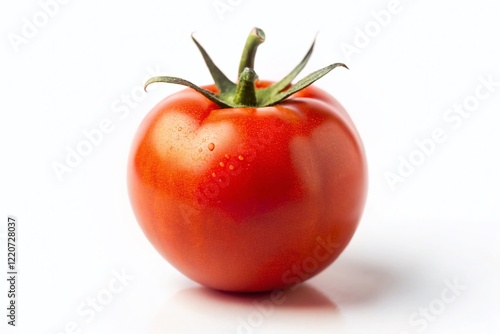 Wallpaper Mural Fresh Red Tomato, Isolated, Tilt-Shift Miniature, White Background Stock Photo Torontodigital.ca