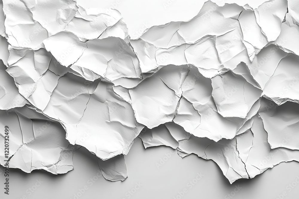 Abstract Crumpled White Paper Texture Abstract Crumpled White Paper Texture