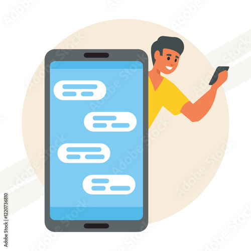 A guy chatting on the phone representing communication and connection