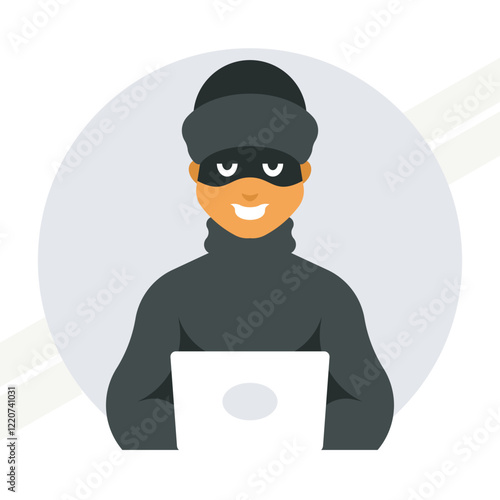 A hacker in black clothes representing anonymity and cybercrime