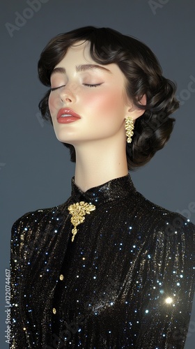 Reflective Beauty: A young ...