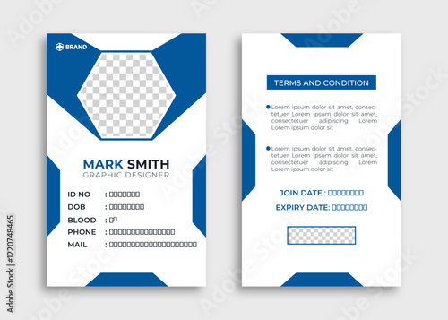 Clean and simple id card design template. Employee Id Card for Your Business or Company.