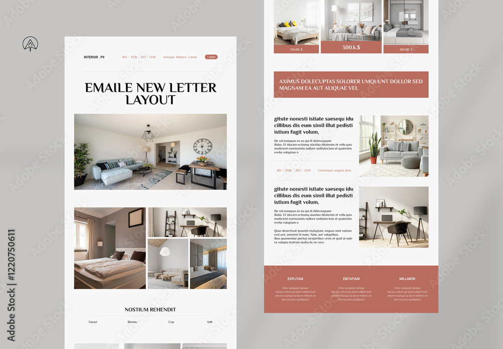 Interior News Letter Template 2025 Stock Template | Adobe Stock