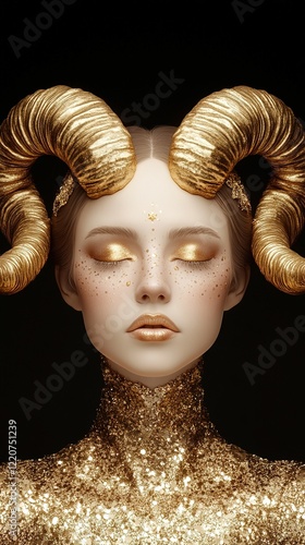 Golden Goddess: A woman wit...