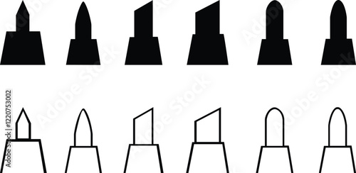 Marker nip icon set.Ink tool. Graphic Fountain marker, Marker for signing. Empty blank instrument with copy space for corporate branding or ads, isolated on transparent.icon vector illustration.