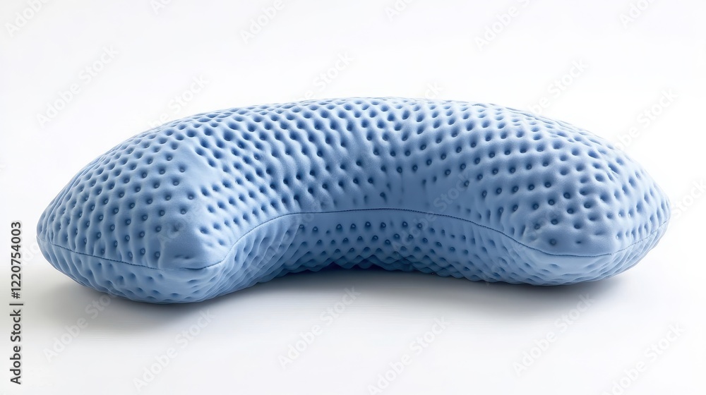 Soft Blue Contoured Pillow for Comfort and Support Soft Blue Contoured Pillow for Comfort and Support
