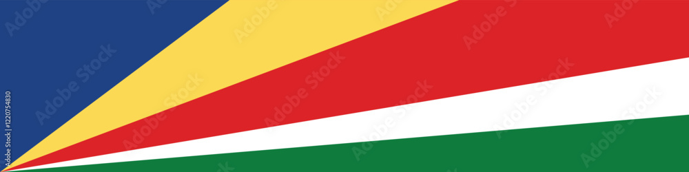Seychelles long banner flag digital vector illustration Seychelles long banner flag digital vector illustration