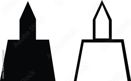 Marker nip icon set.Ink tool. Graphic Fountain marker, Marker for signing. Empty blank instrument with copy space for corporate branding or ads, isolated on transparent.icon vector illustration.