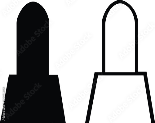 Marker nip icon set.Ink tool. Graphic Fountain marker, Marker for signing. Empty blank instrument with copy space for corporate branding or ads, isolated on transparent.icon vector illustration.