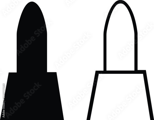 Marker nip icon set.Ink tool. Graphic Fountain marker, Marker for signing. Empty blank instrument with copy space for corporate branding or ads, isolated on transparent.icon vector illustration.