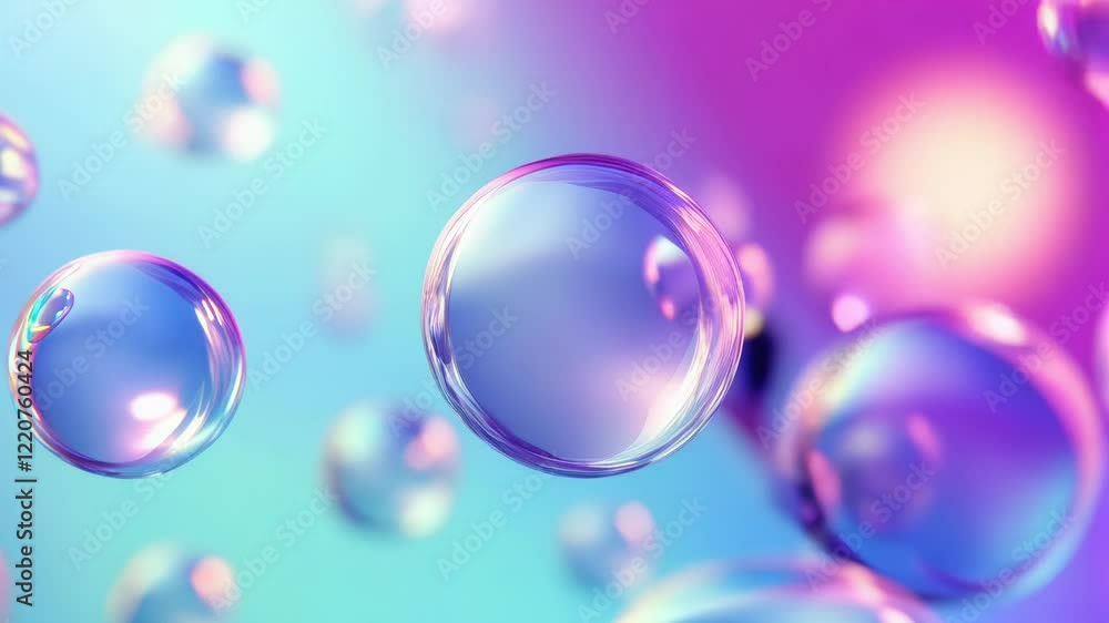 Dynamic Floating Bubbles in a Colorful Purple Background Dynamic Floating Bubbles in a Colorful Purple Background