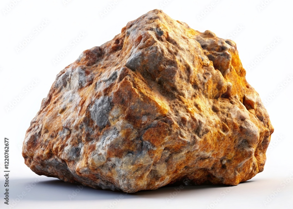 Heavy Rock Stone, Isolated on White Background - High-Resolution Stock Photo Heavy Rock Stone, Isolated on White Background - High-Resolution Stock Photo