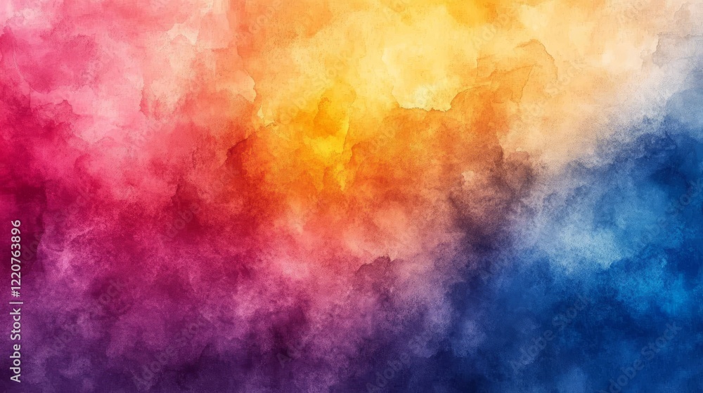 Vibrant watercolor gradient background with shades of pink, yellow, orange and blue creating a dreamy and artistic effect Vibrant watercolor gradient background with shades of pink, yellow, orange and blue creating a dreamy and artistic effect
