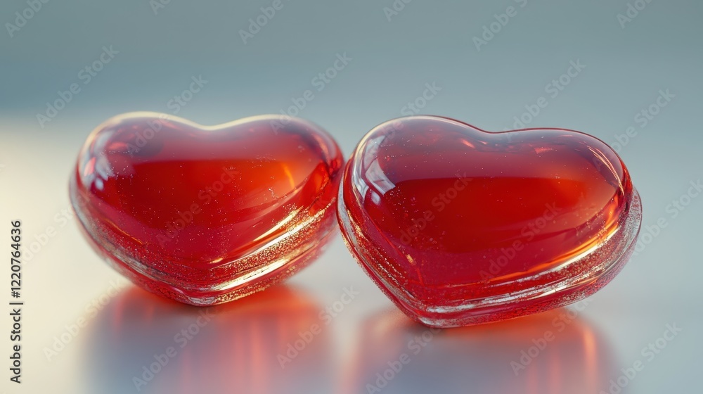 Valentine's day heart shaped jelly cakes for february celebration