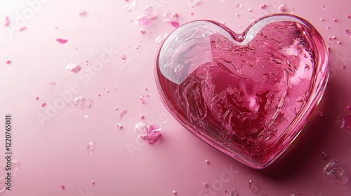 Valentine heart design on pink background for february 14 celebrations