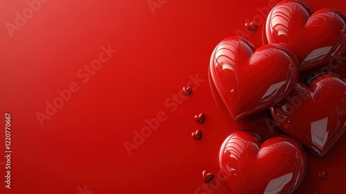 Romantic valentine's day background with red hearts design for celebrations