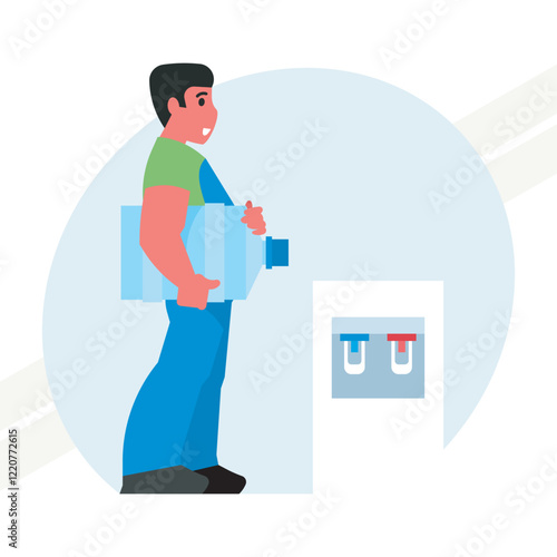 A man holding a bottle of water representing hydration and health