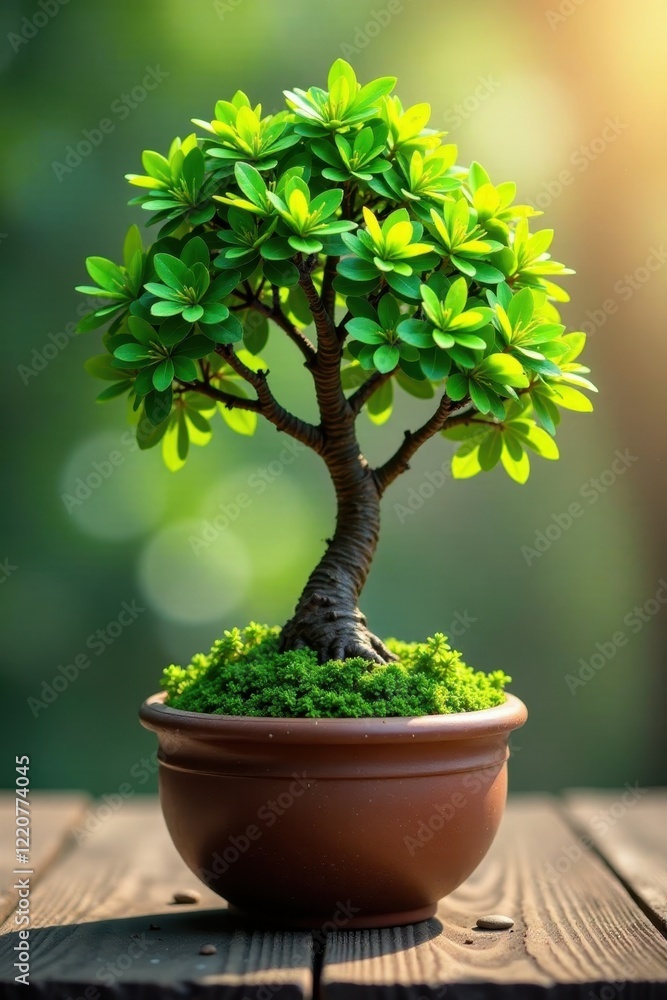 Potted tree flourishing, symbolizing investment income , capital, pot, life Potted tree flourishing, symbolizing investment income , capital, pot, life