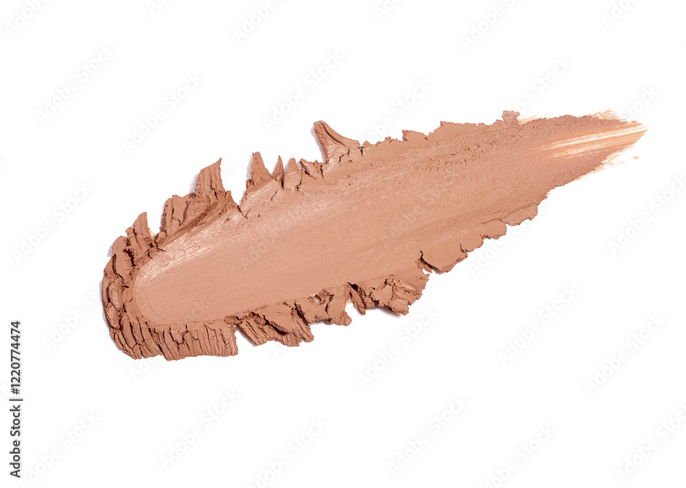 Make-up matte concealer foundation bb-cream smudge, stroke, isolated on white Make-up matte concealer foundation bb-cream smudge, stroke, isolated on white