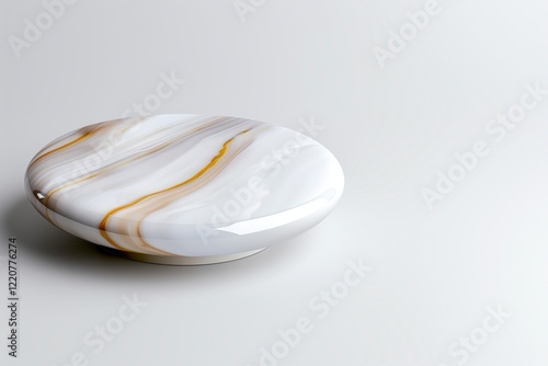 A luxurious modern 3d podium with cylindrical stages of varying sizes, metallic spheres, and glowing smoke effects.Perfect for product displays or premium presentations.