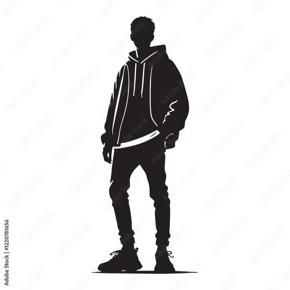 Strong standing silhouette for powerful projects - standing vector, standing person illustration
Strong standing silhouette for powerful projects - standing vector, standing person illustration