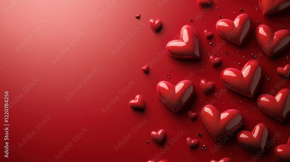Romantic red heart background for valentine's day or wedding design Romantic red heart background for valentine's day or wedding design