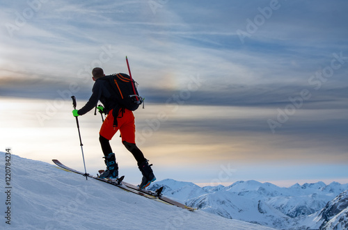 Obraz na płótnie skier standing w salonie