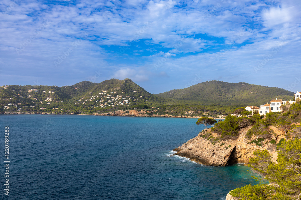 Naklejka premium Blick über die Bucht von Canyamel, Mallorca, Spanien