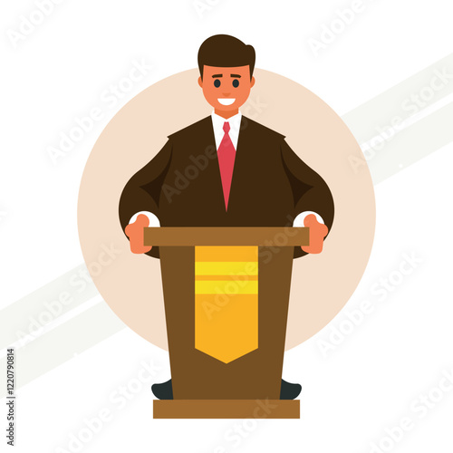 Man speaking to a public audience