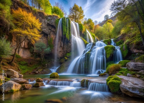 Long Exposure Waterfall, Navaconcejo, Valle del Jerte, Spain - Ruta de las Nogaledas