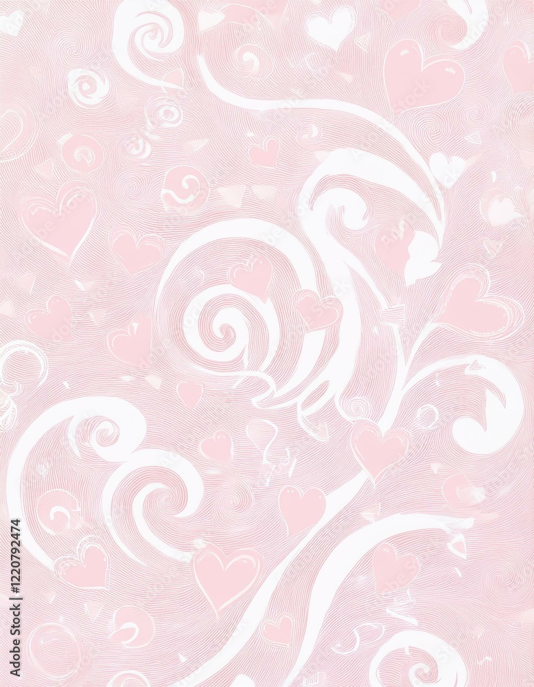 pastel pink and white swirl background with playful doodle-style hearts, arrows, and ribbons scattered whimsically. pastel pink and white swirl background with playful doodle-style hearts, arrows, and ribbons scattered whimsically.