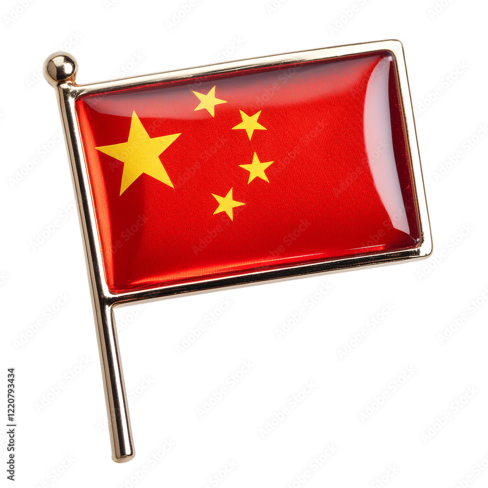 中国の国旗のブローチ。白背景。(China flag brooch on white background.)
中国の国旗のブローチ。白背景。(China flag brooch on white background.)