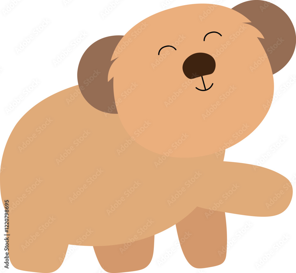 Obraz premium This little bear might be small, but they've got a heart of gold! With a mischievous glint in their eye and a smile that could melt glaciers, they're always ready for an adventure. 