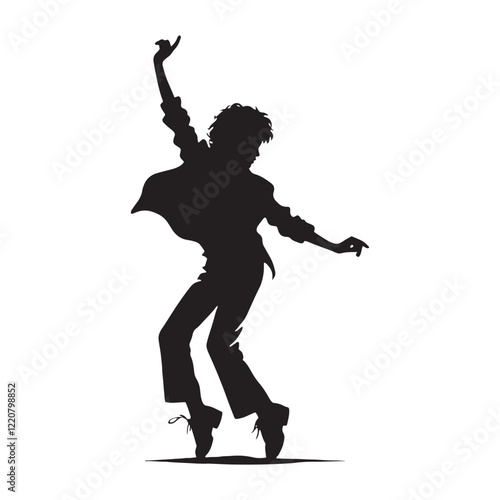 Elegant dancing silhouette for capturing dance art - Dancing person silhouette - Dancing person vector - Dancing person illustration - Dance silhouette - Dancing vector
