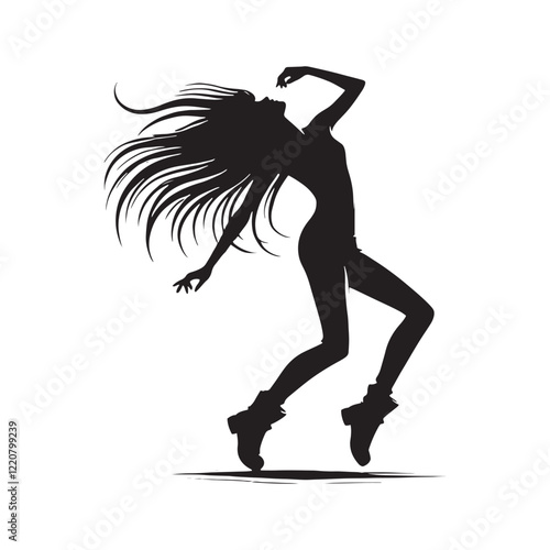 Joyful dancing figure for playful performance designs - Dancing person silhouette - Dancing person vector - Dancing person illustration - Dance silhouette - Dancing vector
