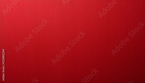 Vibrant Red Corrugated Cardboard Texture Background