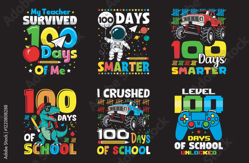 100 Days of School Designs bundle for Kids and Teachers
