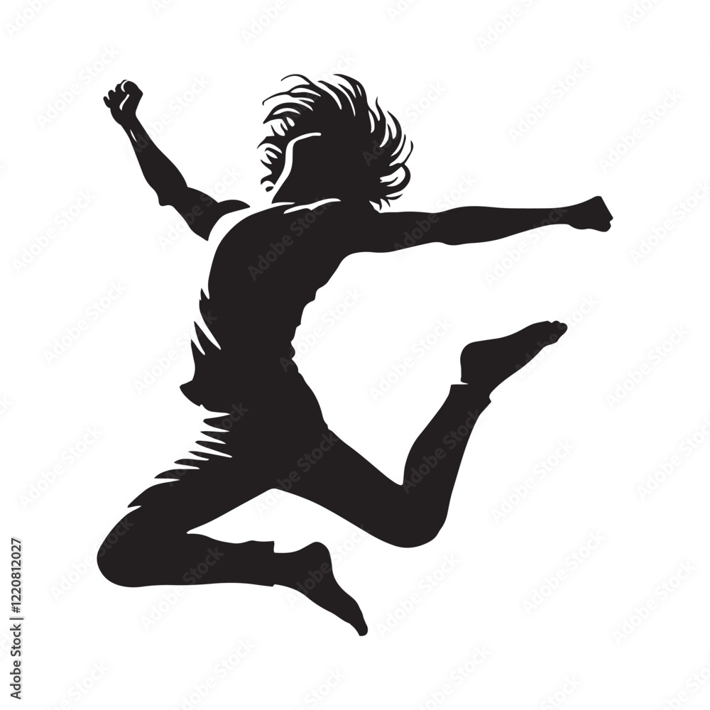 Jumping person silhouette for action-driven artwork - Jumping person vector - Jumping person illustration - jump silhouette - Jumping vector
Jumping person silhouette for action-driven artwork - Jumping person vector - Jumping person illustration - jump silhouette - Jumping vector