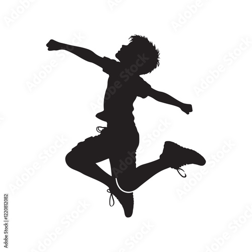 Creative jumping person silhouette for exciting designs - Jumping person vector - Jumping person illustration - jump silhouette - Jumping vector
