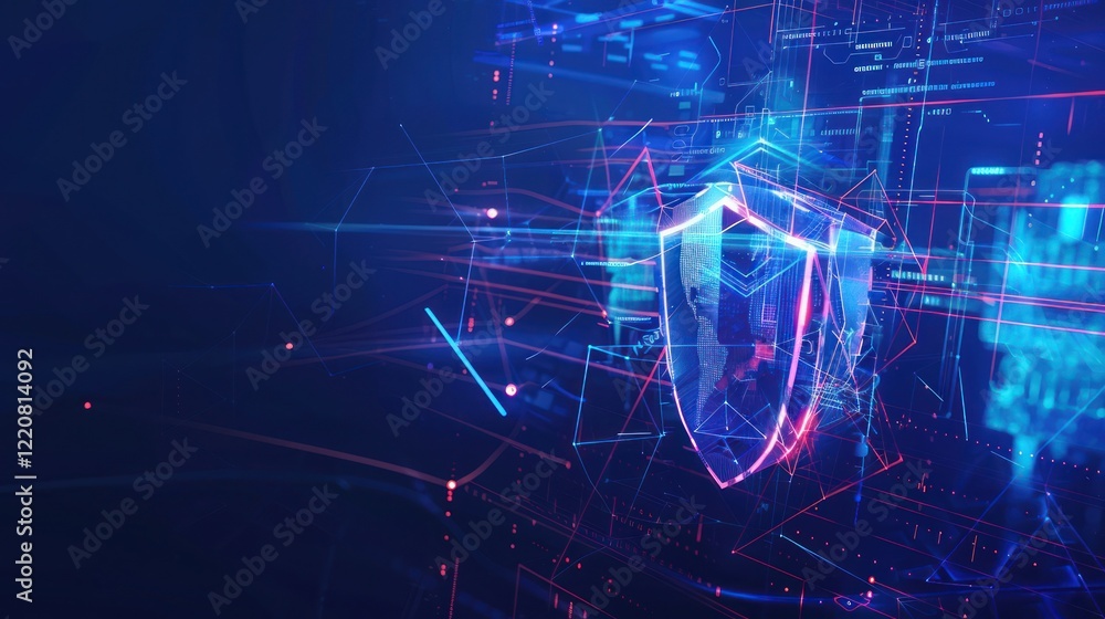 Obraz premium Cyber Security Shield