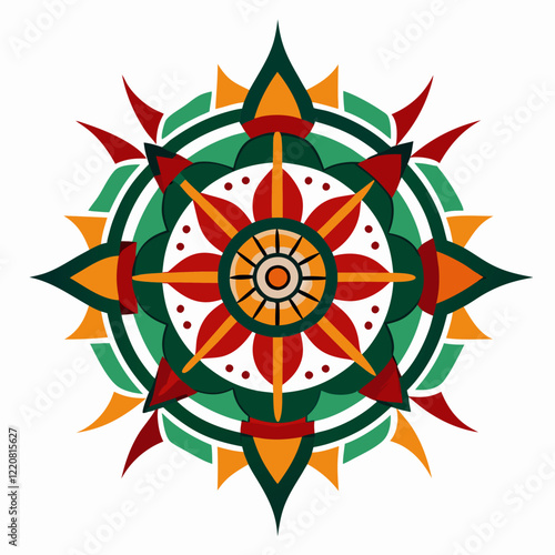 Cultural Fusion Mandala Vector Design