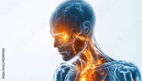 Urgent Medical Illustration Critical Chest Pain Focused Anatomy Diagram Showing Locations of Severe Pain with Arrows Indicating Affected Areas This medical illustration is designed for urgent care