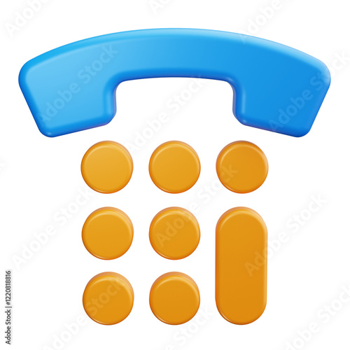 dialpad 3d render icons photo