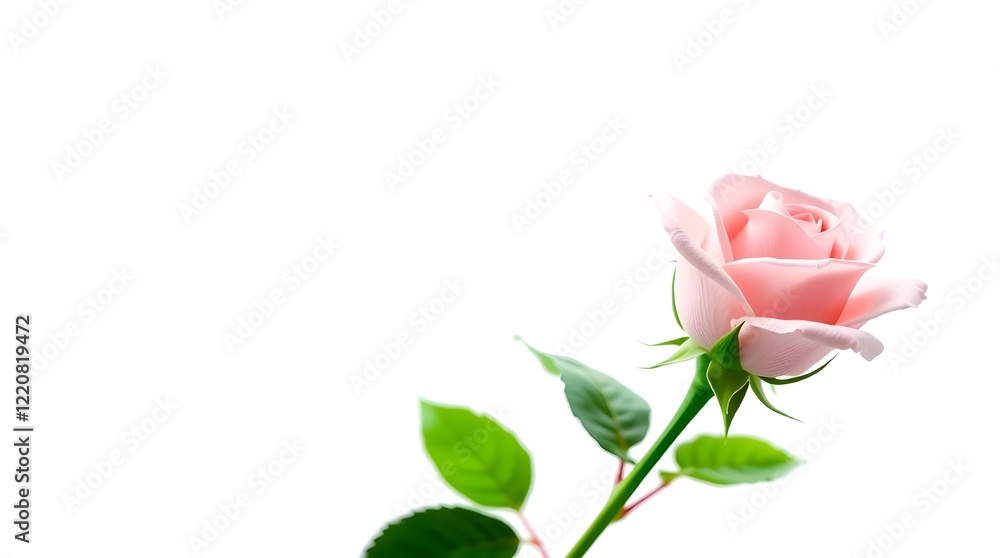Fototapeta premium pink rose isolated on white